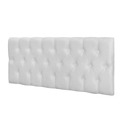 Painel Cabeceira Paris Queen para Cama Box 1,58 Corino Branco - 2