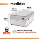 Ver imagem 3 de Cama Box Baú Solteiro Colchão Espuma D33 Pillow Top Van Gogh 88x188x65cm Hellen