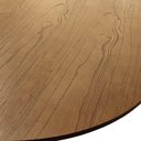 Ver imagem 4 de Conjunto Mesa de Jantar Toscana 6 Lugares Tampo em MDF com Cadeiras Estofadas Corano Marrom Mescla