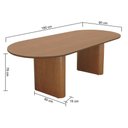 Ver imagem 2 de Conjunto Mesa de Jantar Toscana 6 Lugares Tampo em MDF com Cadeiras Estofadas Corano Marrom Mescla