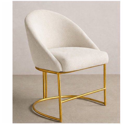 Poltrona Cadeira Fef Decor Suede Premium Dourado