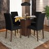 Conjunto Sala de Jantar Chile de Vidro 4 Cadeiras - Móveis Arapongas Imbuia/preto - 1