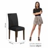 Conjunto Sala de Jantar Chile de Vidro 4 Cadeiras - Móveis Arapongas Imbuia/preto - 4