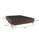 Ver imagem 2 de Base para Cama Box Casal 138x188x28 Sued Marrom Portobel Marrom