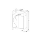 Ver imagem 6 de Armário para Escritório Baixo 2 Portas AZ1008 Tecno Mobili