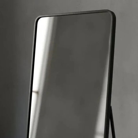 Espelho Retangular Corpo Inteiro c/ Moldura 150 x 60 Grande:Preto