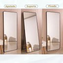 Ver imagem 2 de Espelho Retangular Corpo Inteiro c/ Moldura 150 x 60 Grande:Preto