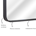 Ver imagem 2 de Espelho Retangular Corpo Inteiro C/ Moldura 170 X 70 Grande:preto