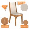 Conjunto Sala de Jantar Seul de Vidro 4 Cadeiras - Móveis Arapongas Cinamomo/bege 03 - 4