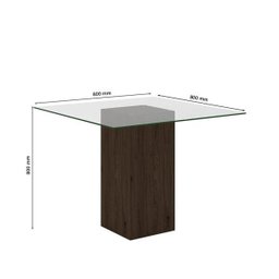Conjunto Sala de Jantar Seul de Vidro 4 Cadeiras - Móveis Arapongas Imbuia/marrom - 3