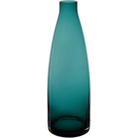 Vaso Decorativo Enfeite Casa Garrafa Home&co Vidro 27x9x9cm Turquesa