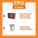 Ver imagem 4 de Forno Turbo Convec. Inox e Vermelho FCSB4E 220V + Bancada MES-004 - Venâncio