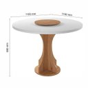 Ver imagem 3 de Conjunto Sala de Jantar 4 Cadeiras com Vidro York Cinamomo - M.arapongas Cinamomo/off White/marrom