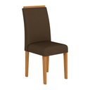 Ver imagem 4 de Conjunto Sala de Jantar 4 Cadeiras com Vidro York Cinamomo - M.arapongas Cinamomo/off White/marrom