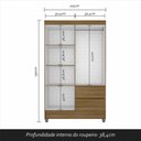Ver imagem 5 de Guarda-roupa Solteiro Bruna 4 Portas Boreal - Móveis Arapongas Boreal