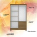 Ver imagem 4 de Guarda-roupa Solteiro Bruna 4 Portas Boreal - Móveis Arapongas Boreal