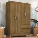 Ver imagem 1 de Guarda-roupa Solteiro Bruna 4 Portas Boreal - Móveis Arapongas Boreal