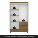 Ver imagem 6 de Guarda-roupa Solteiro Bruna 4 Portas Boreal - Móveis Arapongas Boreal