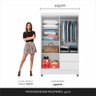 Guarda-roupa Solteiro Bruna 4 Portas Branco Ff - Móveis Arapongas Branco - 5