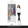 Guarda-roupa Solteiro Lohaine 3 Portas Branco - Móveis Arapongas Branco - 9