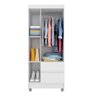 Guarda-roupa Solteiro Lohaine 3 Portas Branco - Móveis Arapongas Branco - 6