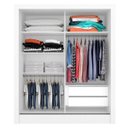 Ver imagem 2 de Guarda-roupa Solteiro Paloma 2 Portas Branco - Móveis Arapongas Branco