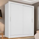Ver imagem 1 de Guarda-roupa Solteiro Paloma 2 Portas Branco - Móveis Arapongas Branco