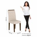 Ver imagem 6 de Conjunto Sala de Jantar 4 Cadeiras com Vidro York Imbuia - M.arapongas Imbuia/preto/bege