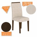 Ver imagem 5 de Conjunto Sala de Jantar 4 Cadeiras com Vidro York Imbuia - M.arapongas Imbuia/preto/bege