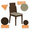 Conjunto Sala de Jantar 4 Cadeiras Imbuia Catar - Móveis Arapongas Imbuia/Creme - 3