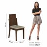 Conjunto Sala de Jantar 4 Cadeiras Imbuia Catar - Móveis Arapongas Imbuia/Creme - 4