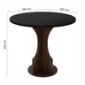 Conjunto Sala de Jantar 4 Cadeiras Pérsia Imbuia - Móveis Arapongas Imbuia/preto/capuccino - 2