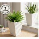 Ver imagem 2 de Vaso Decorativo Branco Rattan 15cm - o Toque Moderno que Faltava