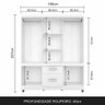 Guarda-roupa Casal Laura 8 Portas Branco - Móveis Arapongas Branco - 3