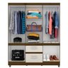 Guarda-roupa Casal Laura 8 Portas Cedro/ Off-white - Móveis Arapongas Cedro/branco Off - 2