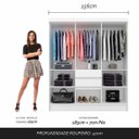 Ver imagem 4 de Guarda-roupa Casal Lia 6 Portas com Espelho Branco - Móveis Arapongas Branco