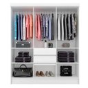 Ver imagem 2 de Guarda-roupa Casal Lia 6 Portas com Espelho Branco - Móveis Arapongas Branco
