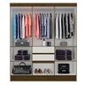 Guarda-roupa Casal Lia 6 Portas Cedro/ Off-white - Móveis Arapongas Cedro/branco Off - 2