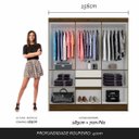 Ver imagem 3 de Guarda-roupa Casal Lia 6 Portas Cedro/ Off-white - Móveis Arapongas Cedro/branco Off