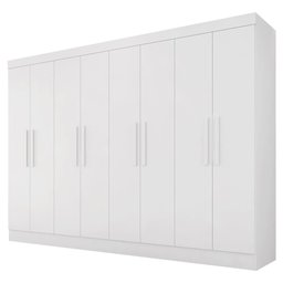 Guarda-roupa Casal Mariah 8 Portas Branco - Móveis Arapongas Branco - 2