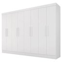 Ver imagem 2 de Guarda-roupa Casal Mariah 8 Portas Branco - Móveis Arapongas Branco