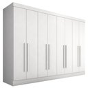 Ver imagem 2 de Guarda-roupa Casal Mayra 8 Portas Branco - Móveis Arapongas Branco