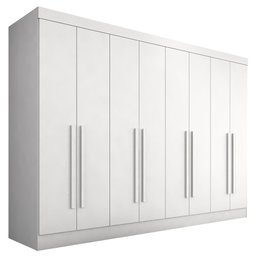 Guarda-roupa Casal Mayra 8 Portas Branco - Móveis Arapongas Branco - 2