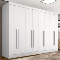 Guarda-roupa Casal Mayra 8 Portas Branco - Móveis Arapongas Branco - 1
