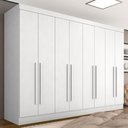 Ver imagem 1 de Guarda-roupa Casal Mayra 8 Portas Branco - Móveis Arapongas Branco