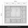 Guarda-roupa Casal Mayra 8 Portas Branco - Móveis Arapongas Branco - 6