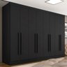 Guarda-roupa Casal Mayra 8 Portas Preto Fosco - Móveis Arapongas Preto Fosco - 1