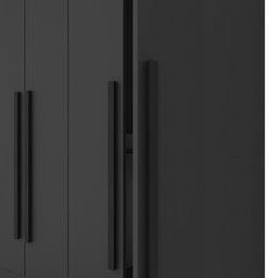 Guarda-roupa Casal Mayra 8 Portas Preto Fosco - Móveis Arapongas Preto Fosco - 4