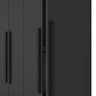 Guarda-roupa Casal Mayra 8 Portas Preto Fosco - Móveis Arapongas Preto Fosco - 4