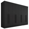 Guarda-roupa Casal Mayra 8 Portas Preto Fosco - Móveis Arapongas Preto Fosco - 2